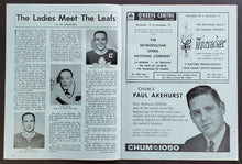 Load image into Gallery viewer, 1966 Maple Leaf Gardens NHL Program Insert + Ticket Stub Leafs vs Blackhawks