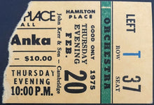 Load image into Gallery viewer, 1975 Paul Anka Tour Program + Concert Ticket Stub Hamilton Place Ontario