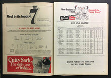 Load image into Gallery viewer, 1971 Fenway Park MLB Baseball Program Boston Red Sox vs Cleveland Indians