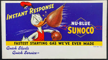 Load image into Gallery viewer, 1941 Vintage Sunoco Advertising Blotter NU-Blue Gasoline Donald Duck Unused NOS