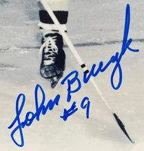 Load image into Gallery viewer, Autographed Signed B&W Photo Boston Bruins Linemates Bucyk Stasiuk Horvath JSA