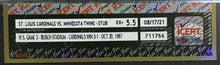 Load image into Gallery viewer, 1987 World Series Game 3 MLB Baseball Ticket St. Louis Cardinals vs Twins iCert
