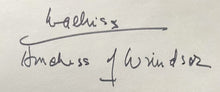 Load image into Gallery viewer, Wallis Duchess Of Windsor Autographed Card Signed Coat Of Arms Imprinted PSA/DNA
