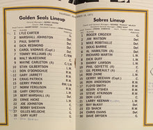 Load image into Gallery viewer, 1971 Buffalo Memorial Auditorium NHL Hockey Program Sabres vs Golden Seals