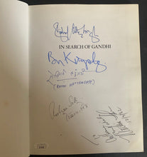 Load image into Gallery viewer, 1982 In Search of Gandhi Signed Book x4 Richard Attenborough Kingsley Auto JSA