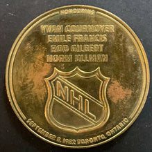 Load image into Gallery viewer, 1982 NHL Hockey Hall of Fame Signed Induction Program Autographed + HOF Coin JSA