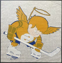 Load image into Gallery viewer, 1972 WHA Minnesota Fighting Saints Hockey Unused Transfer Decal Team Mascot