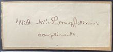 Load image into Gallery viewer, Henry W. Longfellow Poet / Educator Autographed Signed Cut Slip PSA/DNA Auth