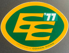 Load image into Gallery viewer, 1977 Edmonton Eskimos CFL Football Decal Sticker Unused Cowan Signs Promo