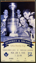 Load image into Gallery viewer, 1999 NHL Hockey Final MLG Season Toronto Maple Leafs Ticket 1964 Stanley Cup Pic