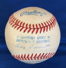 Load image into Gallery viewer, Lloyd Moseby Autographed Official American League Bobby Brown Rawlings Baseball