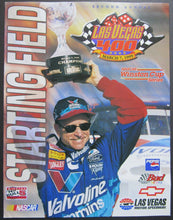 Load image into Gallery viewer, 1999 NASCAR 2nd Annual Las Vegas 400 Starting Lineup Foldout Poster Mark Martin