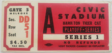 Load image into Gallery viewer, 1966 Civic Stadium Playoff Series 1 Ticket Hamilton Tiger Cats CFL Football Stub