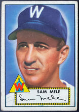 Load image into Gallery viewer, 1952 Topps Baseball Sam Mele #94 Washington Senators MLB Card Vintage