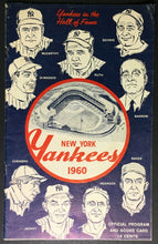 Load image into Gallery viewer, 1960 Yankee Stadium MLB Program New York Yankees Detroit Tigers Ruth DiMaggio