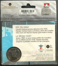 Load image into Gallery viewer, 2010 Vancouver Winter Olympics Royal Canadian Mint 25 Cent Hockey Coin