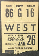Load image into Gallery viewer, 1963 Maple Leaf Gardens Hockey Ticket Stub Toronto Maple Leafs Boston Bruins