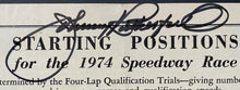 Load image into Gallery viewer, 1974 Indianapolis 500 Race Day Issue Autographed Johnny Rutherford Signed JSA