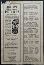 Load image into Gallery viewer, 1940-41 Bee Hive NHL Hockey Photo Checklist St. Lawernce Starch Company