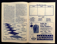 Load image into Gallery viewer, 1958 Maple Leaf Gardens NHL Hockey Program VTG Leafs vs Rangers Billy Harris