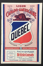 Load image into Gallery viewer, 1935 Canadian American Hockey League Program Boston Cubs Vs Quebec Beaver