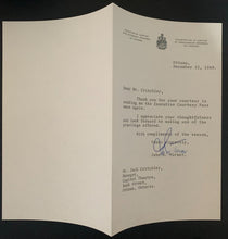 Load image into Gallery viewer, John Turner Autographed Signed Vintage Letter Former Canadian Prime Minister