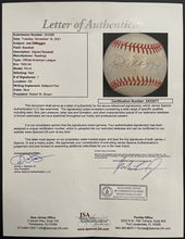 Load image into Gallery viewer, Joe DiMaggio Signed Baseball Autographed American League Rawlings Yankees JSA