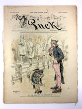 Load image into Gallery viewer, 1889 Puck Publication Uncle Sam Back Cover Champions of the World Magazine