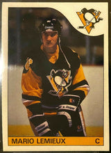 Load image into Gallery viewer, 1985 NHL Hockey Mario Lemieux O-Pee-Chee Rookie Card Beckett 8.5 NM-MT+ Penguins