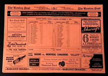 Load image into Gallery viewer, 1949 Boston Garden NHL Hockey Program VTG Boston Bruins vs Toronto Maple Leafs