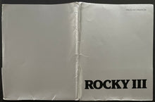 Load image into Gallery viewer, 1982 Rocky III Studio Press Kit + Photo Lot Original Movie Studio Portfolio