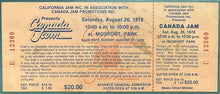 Load image into Gallery viewer, 1978 Vtg Canada Jam Rock Concert Festival Ticket Authenticated Bowmanville Ont