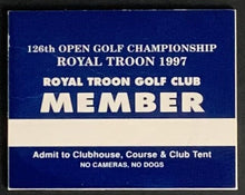 Load image into Gallery viewer, 1997 Open Golf Championship 3 Different Full Tournament Passes Royal Troon