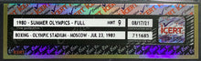 Load image into Gallery viewer, 1980 Summer Olympics Full Ticket Boxing Olympic Stadium Moscow MNT 9 iCert