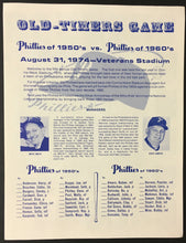Load image into Gallery viewer, 1974 MLB Baseball Veterans Stadium Philadelphia Phillies Old Timers Game Program