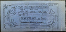 Load image into Gallery viewer, 1950 Vintage Indy 500 Auto Racing Program, Ticket + Starting Grid Position Guide