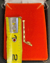 Load image into Gallery viewer, 14K Gold Hockey Stick Tie Tack Pin Presented to Referee Bruce Hood by NHL in Box