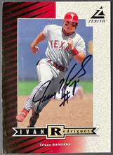 Load image into Gallery viewer, Ivan Pudge Rodriguez Signed Texas Rangers Photo Autographed MLB Baseball HOF JSA