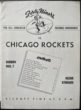 Load image into Gallery viewer, 1978 Kezar Stadium All American Football Conference Game Program 49ers Rockets