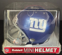 Load image into Gallery viewer, Osi Umenyiora New York Giants Autographed NFL Football Riddell Mini-Helmet JSA