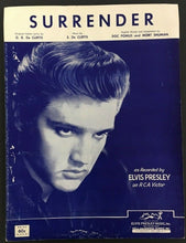 Load image into Gallery viewer, 1960 Elvis Presley Sheet Music Surrender Hill & Range Songs Italian Lyrics King