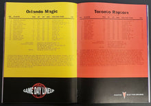 Load image into Gallery viewer, 1999 Basketball Program Orlando Magic vs Toronto Raptors NBA VINCE CARTER