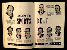 Load image into Gallery viewer, 1955 Maple Leaf Gardens NHL Hockey Program VTG Leafs vs Red Wings Harry Lumley