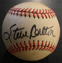 Load image into Gallery viewer, Steve Carlton Signed Bobby Brown Baseball Autographed MLB Phillies HOFer JSA