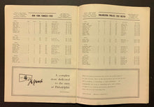 Load image into Gallery viewer, 1950 World Series Program Philadelphia Phillies vs New York Yankees Shibe Park