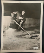 Load image into Gallery viewer, Ted Lindsay Autographed B&W Photo Detroit Red Wings NHL Hockey JSA Signed VTG