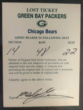 Load image into Gallery viewer, 1995 Green Bay Packers Framed Unused Ticket Chicago Bears Brett Favre NFL