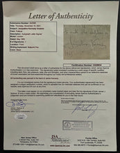 Load image into Gallery viewer, 1965 Jacqueline Kennedy Autographed Signed Handwritten Letter JSA LOA Vintage