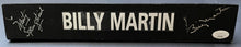 Load image into Gallery viewer, 1988 Billy Martin + Marty Springstead Signed Event Name Plate Autographed JSA