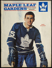 Load image into Gallery viewer, 1967 Toronto Maple Leaf Game Program Mike Walton Stanley Cup Winning Season NHL